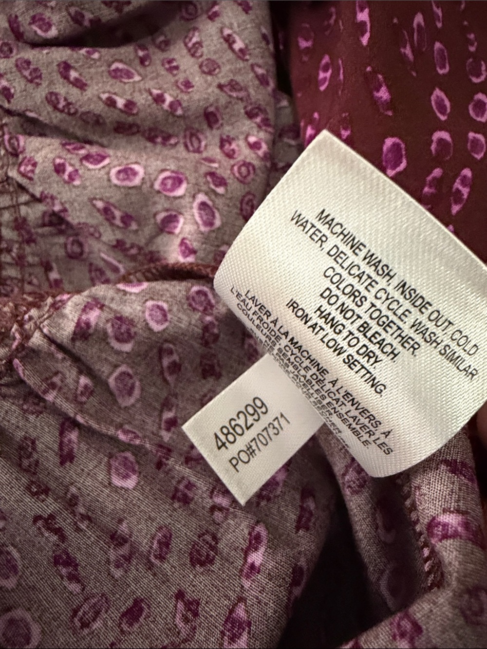 Penn. Penningtons Burgundy Abstract Print Tie Waist Midi Dress - Size 1X - Picture 13 of 14